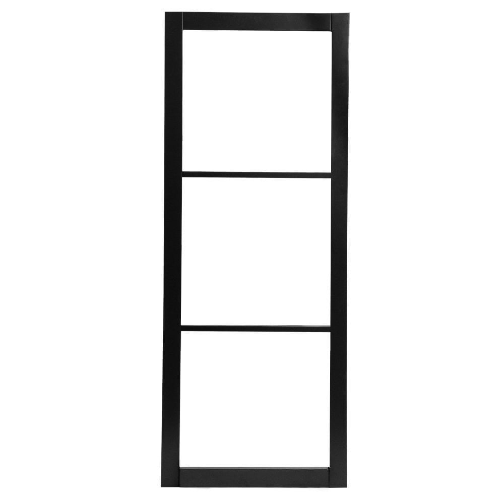 B-Grade Jet Black Internal Primed Industrial 2.0 Lifestyle 3 Light Clear Glass Door (123924)