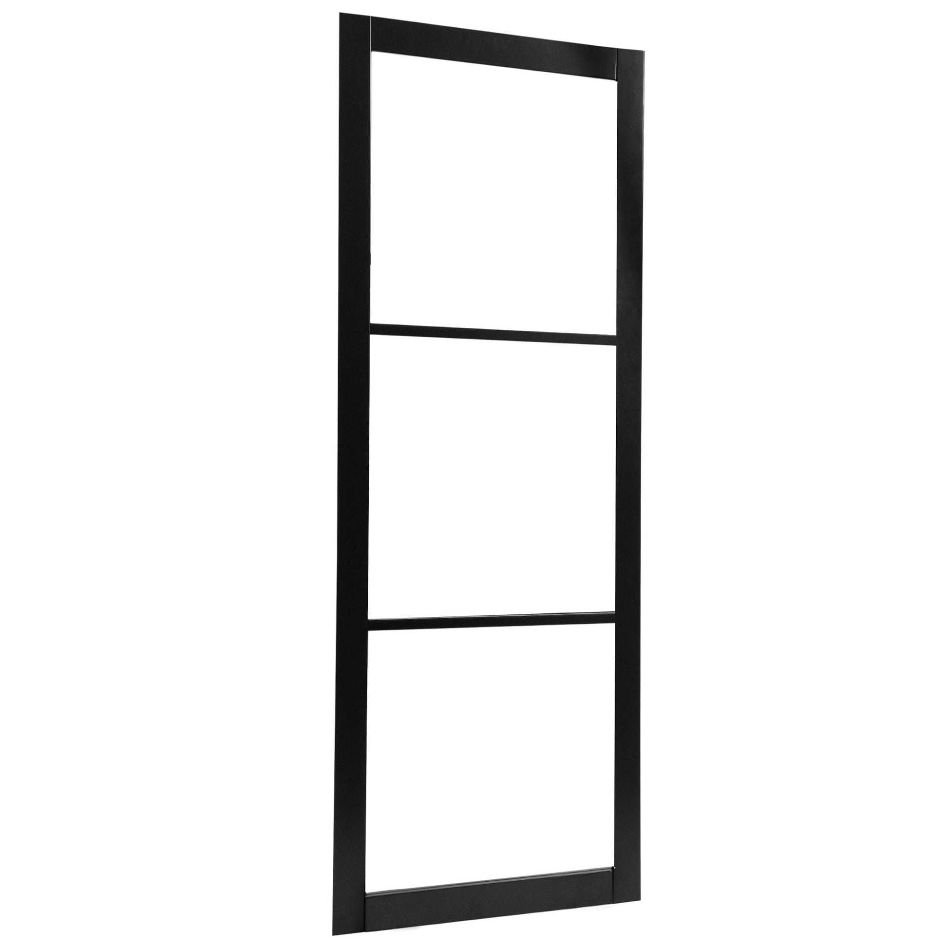 B-Grade Black Internal Fully Finished Industrial Studio 3 Light Clear Glass Door (123925)