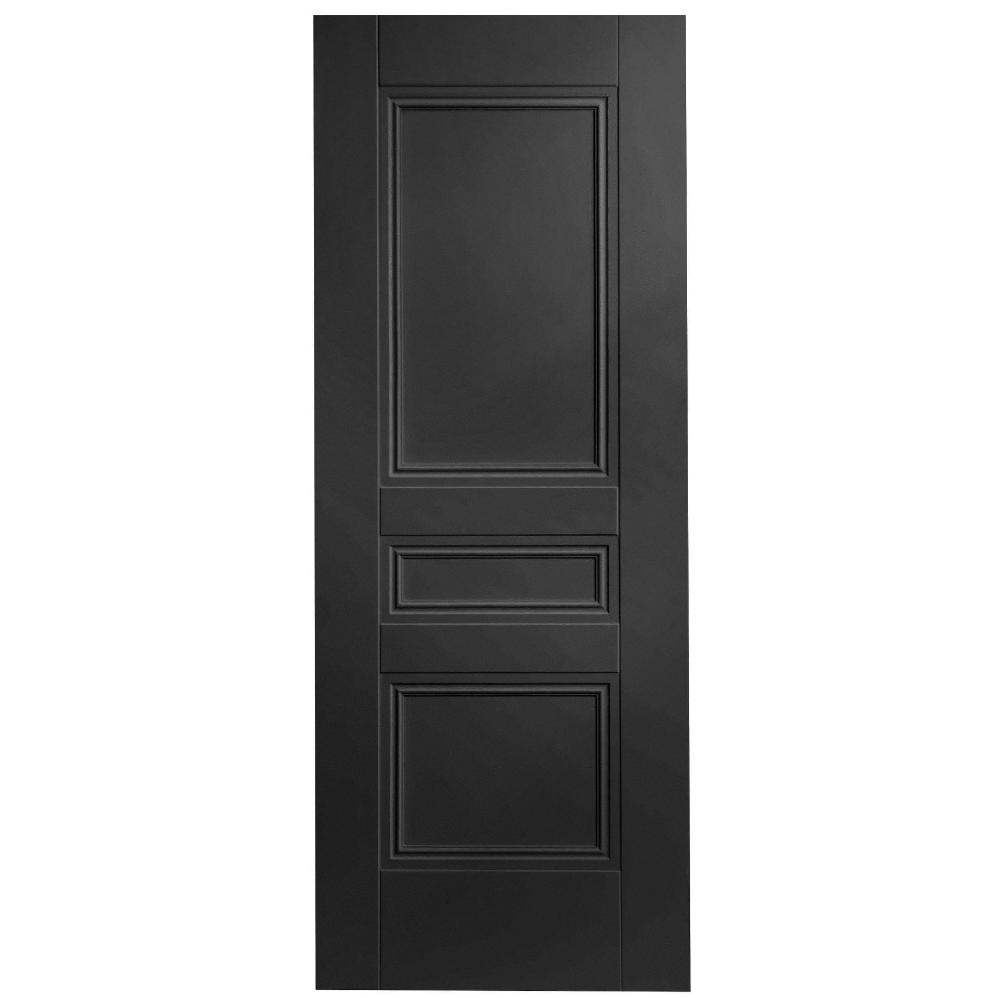 B-Grade Black Internal Fully Finished Elegance Henley 3 Panel FD30 Fire Door (123926)