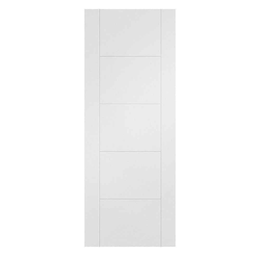 B-Grade White Internal Primed Parma 5 Panel FD30 Fire Door (123931)