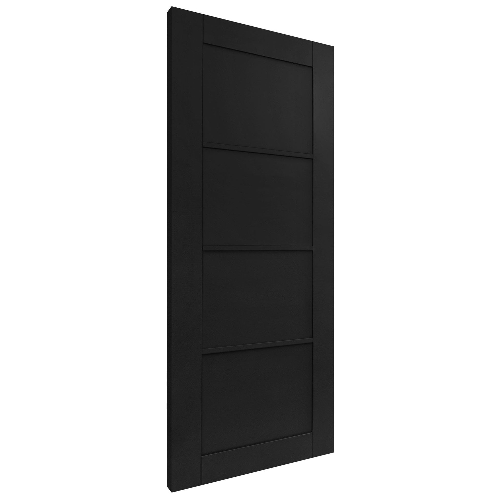 B-Grade Black Internal Fully Finished Industrial Studio 4 Panel FD30 Fire Door (123935)