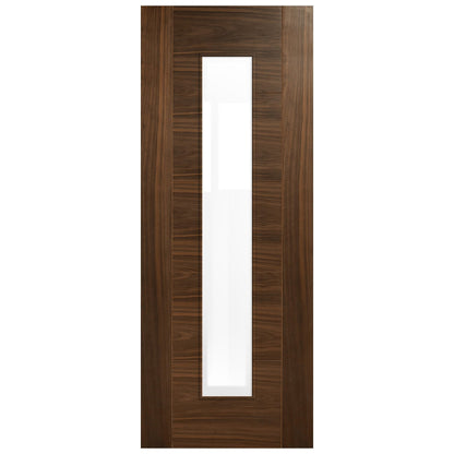 B-Grade Walnut Internal Fully Finished Milano 1 Light Clear Glass Door (123937)
