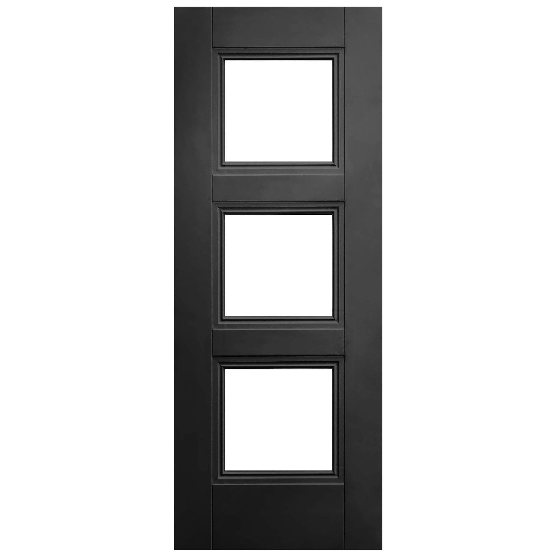B-Grade Black Internal Fully Finished Elegance Ripley 3 Light Clear Glass Door (123939)