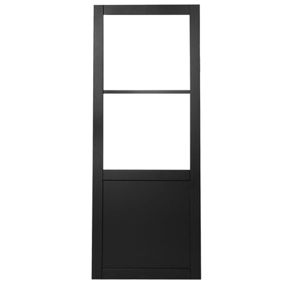 B-Grade Black Internal Fully Finished Industrial Studio 1 Panel 2 Light Clear Glass Door (123944)