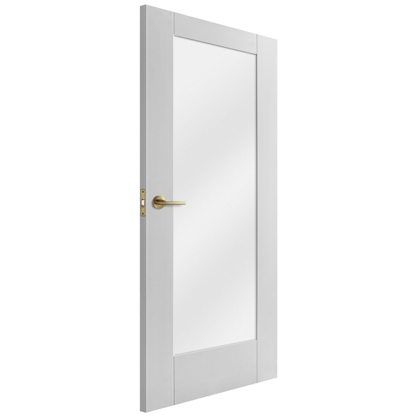 B-Grade White Internal Primed Pattern 10 Obscure Glass Door (123946)