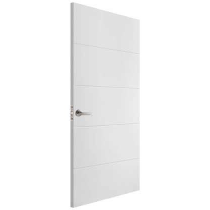 B-Grade White Internal Moulded Lifestyle Horizontal 5 Panel Door (123948)