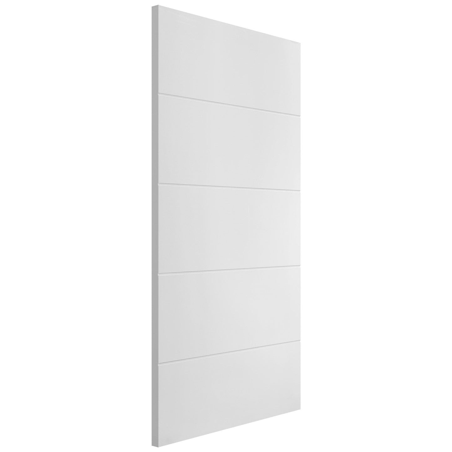 B-Grade White Internal Moulded Lifestyle Horizontal 5 Panel Door (123948)