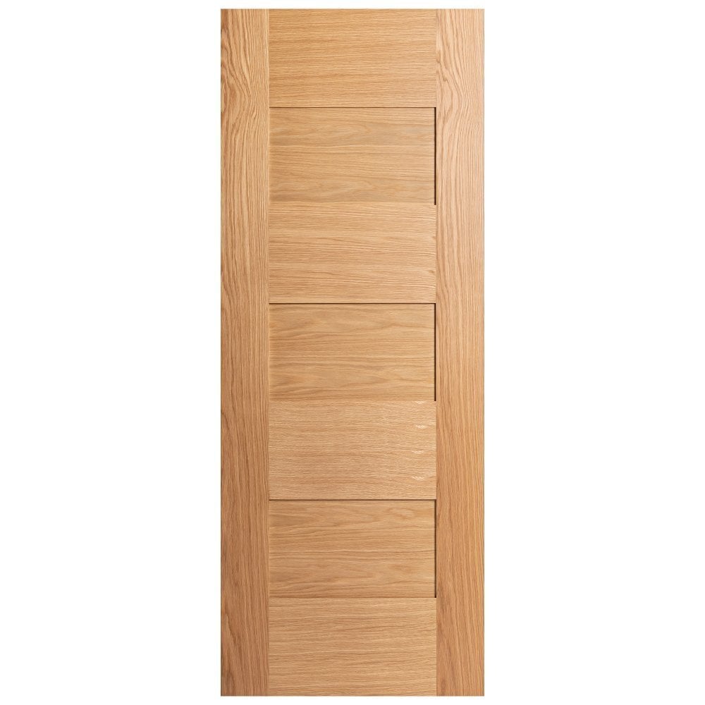 B-Grade Oak Internal Fully Finished Edison 7 Panel FD30 Fire Door (123957)