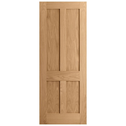 B-Grade Oak Internal Unfinished Victorian Shaker 4P Flat Door (IOMALT)