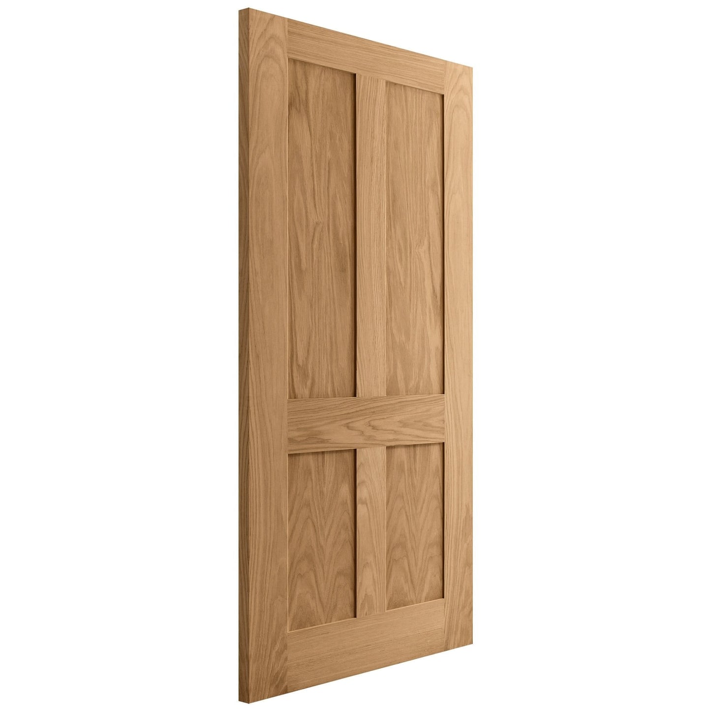 B-Grade Oak Internal Unfinished Victorian Shaker 4P Flat Door (IOMALT)