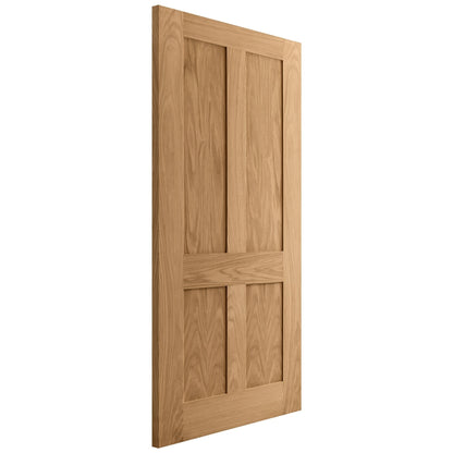 B-Grade Oak Internal Unfinished Victorian Shaker 4P Flat Door (IOMALT)