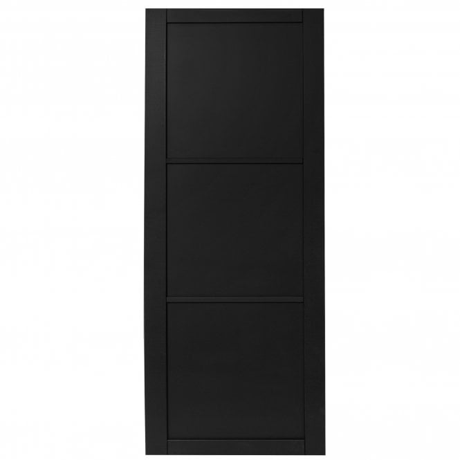 B-Grade Black Internal Fully Finished Industrial Studio 3 Panel Door (123961)