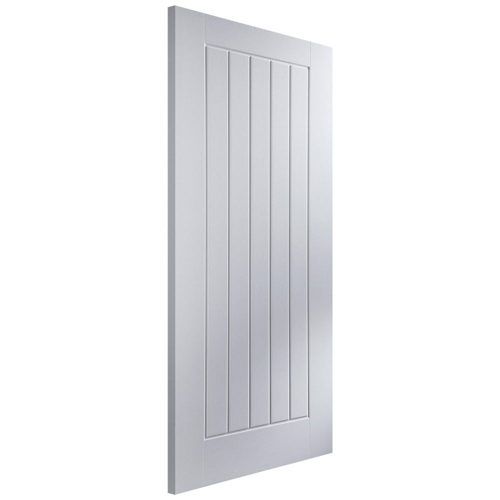 B-Grade White Internal Primed Woodgrain Newark 1 Panel Door (123711)