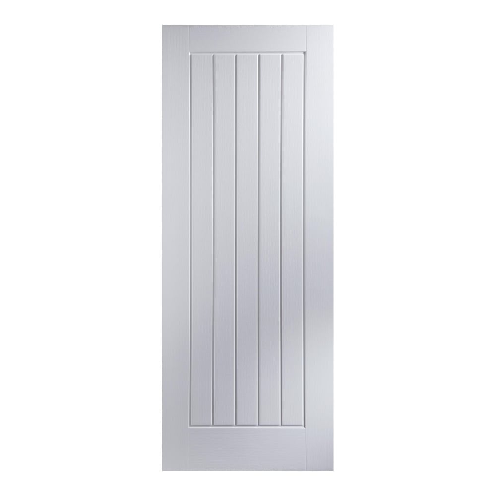 B-Grade White Internal Primed Woodgrain Newark 1 Panel Door (123711)