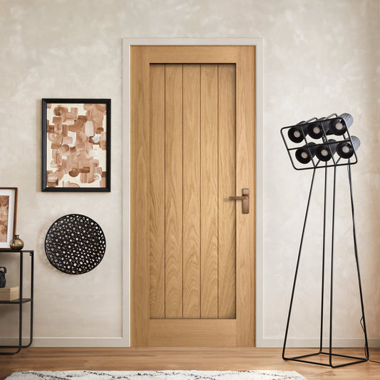 Internal Oak Unfinished Slimline LD Mexicano Door (123970)
