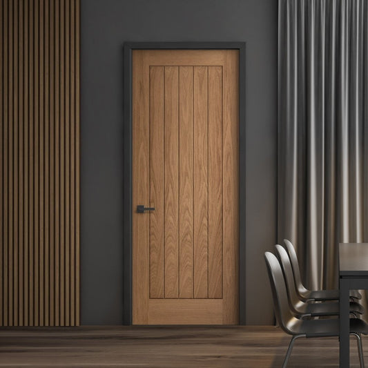 B-Grade Oak Internal Unfinished LD Mexicano Door (124005)