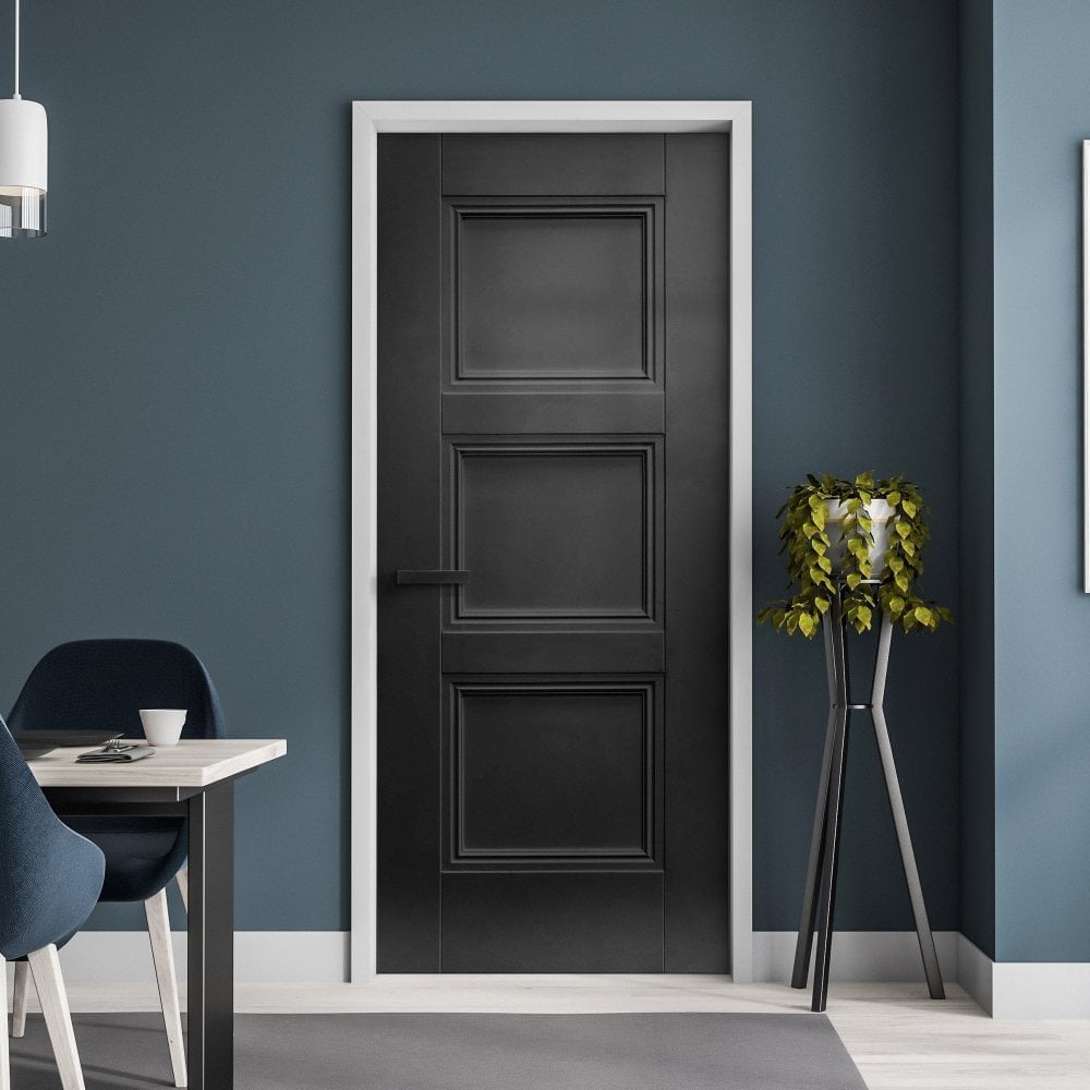 B-Grade Black Internal Fully Finished Elegance Ripley FD30 Fire Door (124006)