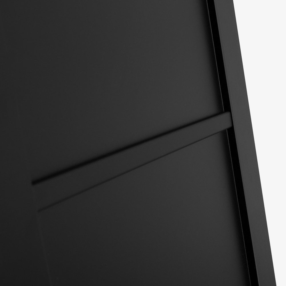B-Grade Black Internal Primed Industrial Lifestyle 3 Panel Door (124012)