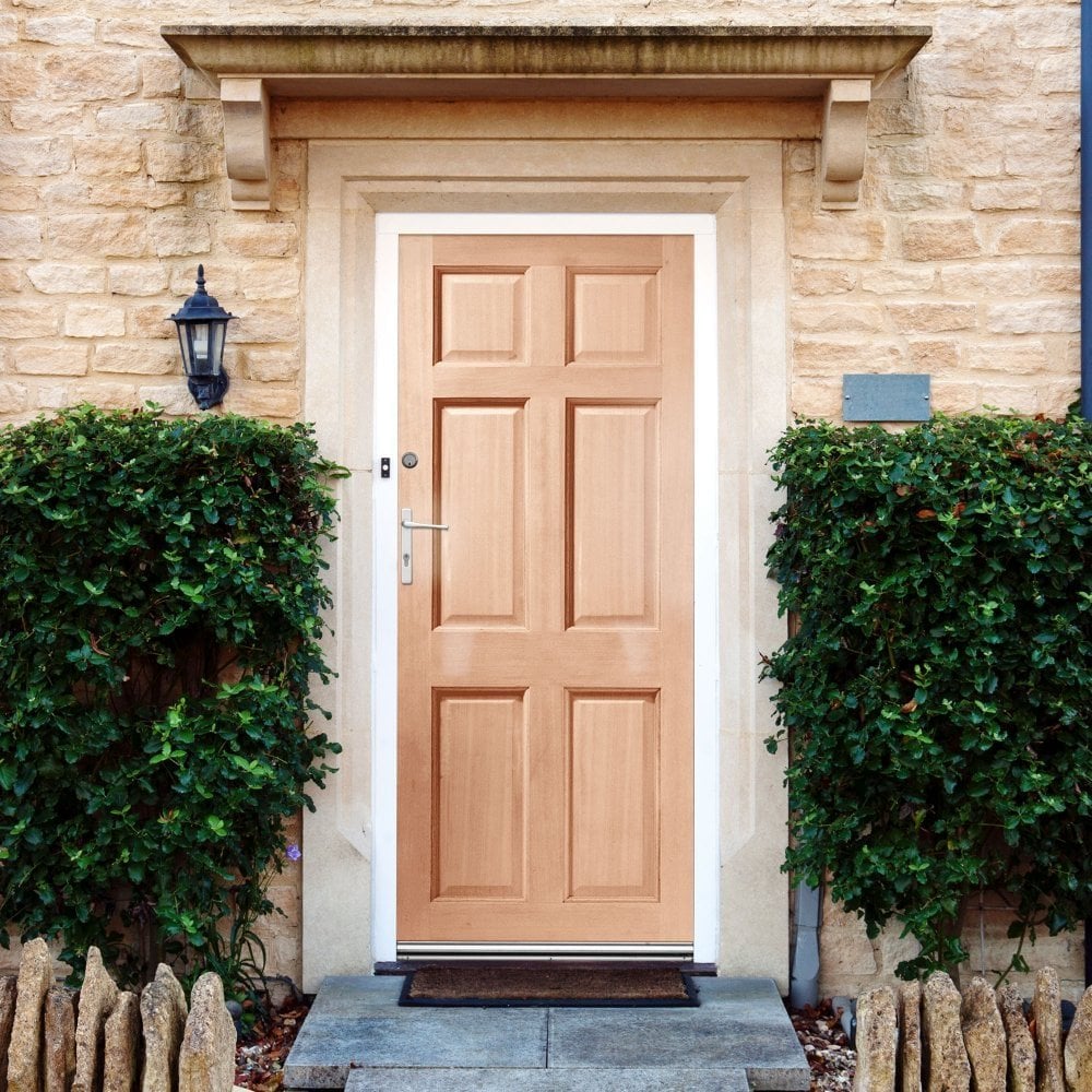 B-Grade Hardwood External Unfinished 6 Panel Door (124014)