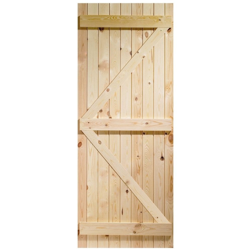 B-Grade Solid Pine External Unfinished Ledged & Braced Gate (124021)