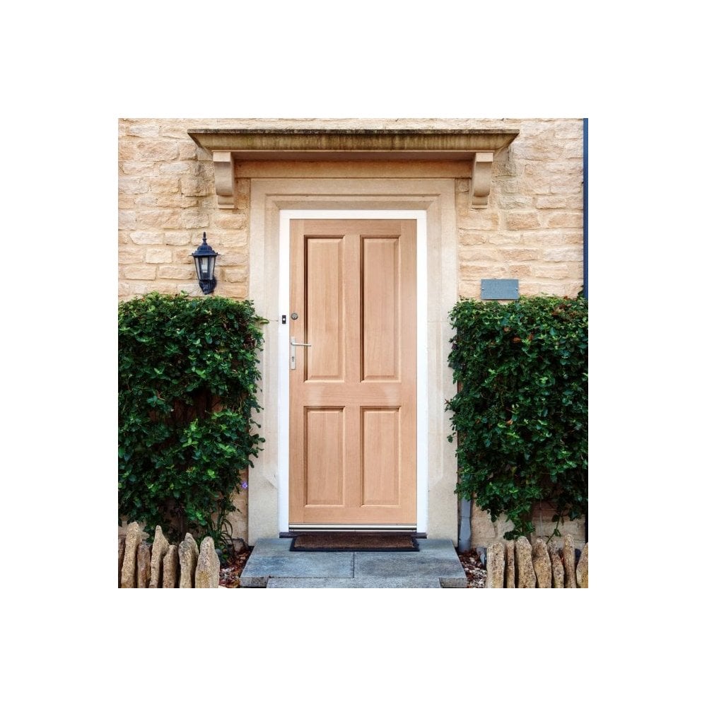 B-Grade Hardwood Unfinished External 4 Panel Door (124022)