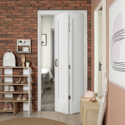 B-Grade White Internal Primed Bifold Pattern 10 2 Panel Door (124023)