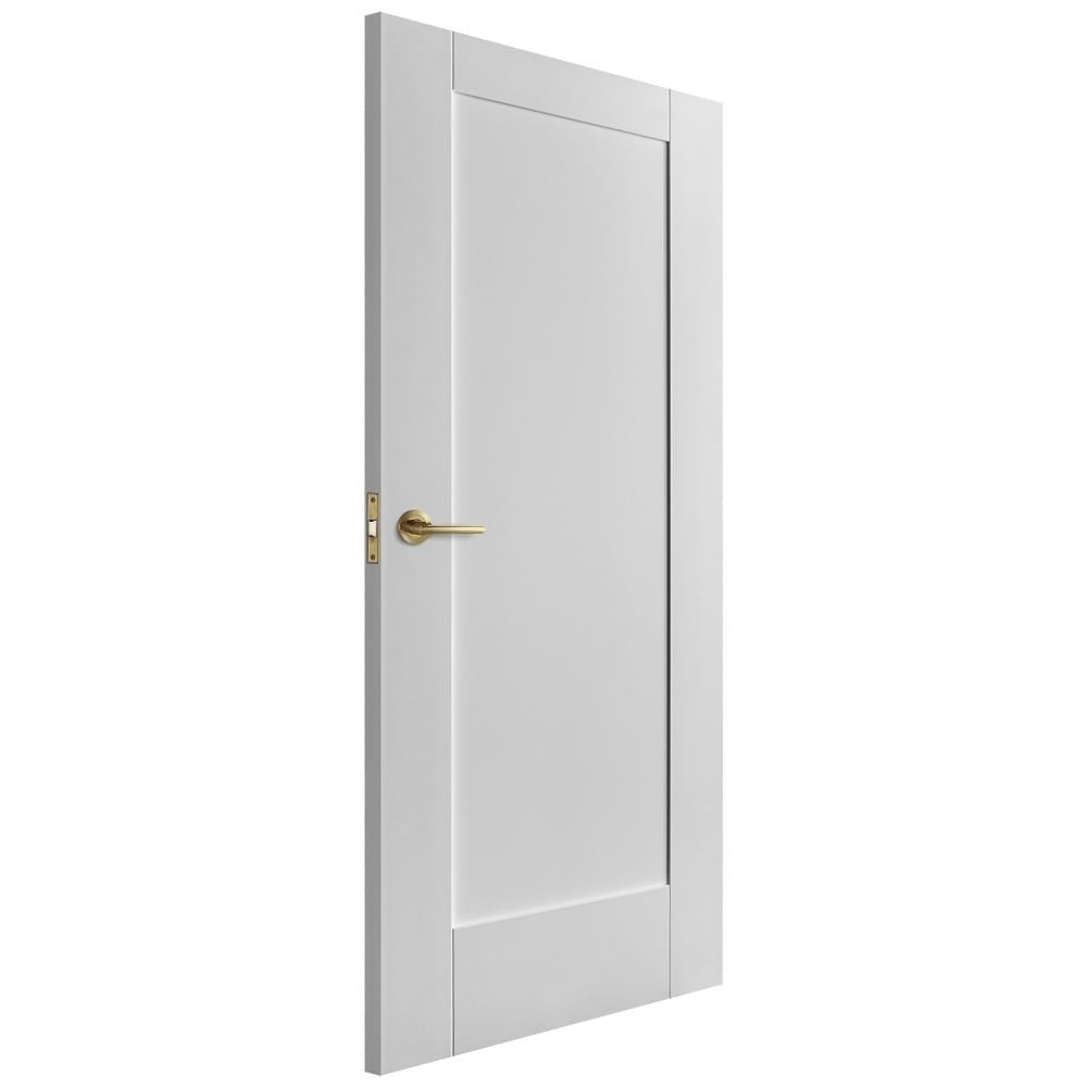 B-Grade White Internal Primed 1 Panel FD30 Fire Door (124017)