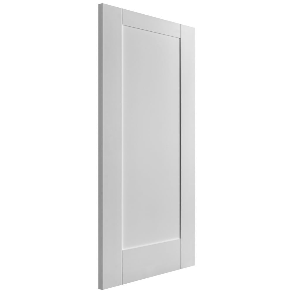B-Grade White Internal Primed 1 Panel FD30 Fire Door (124017)