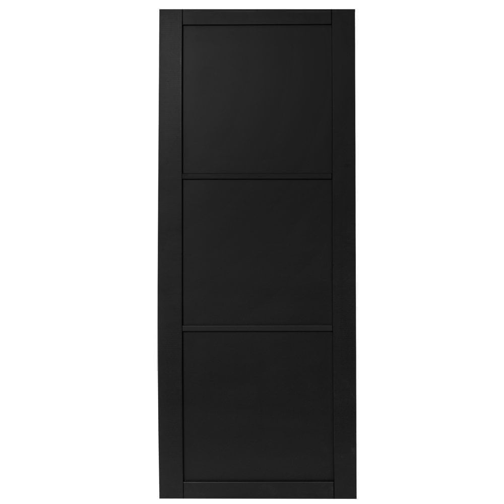 B-Grade Jet Black Internal Primed Industrial 2.0 Lifestyle 3 Panel Door (124003)