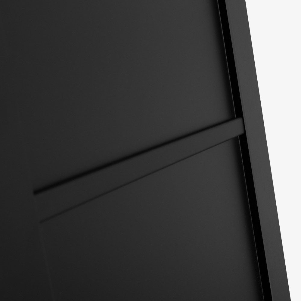 B-Grade Jet Black Internal Primed Industrial 2.0 Lifestyle 3 Panel Door (124003)