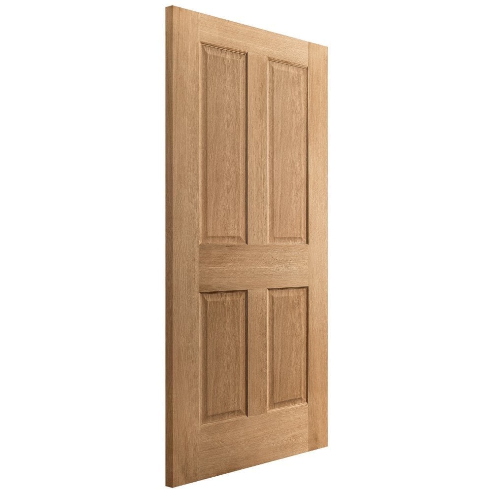B-Grade Oak Internal Unfinished Traditional Victorian 4 Panel FD30 Fire Door (124013)