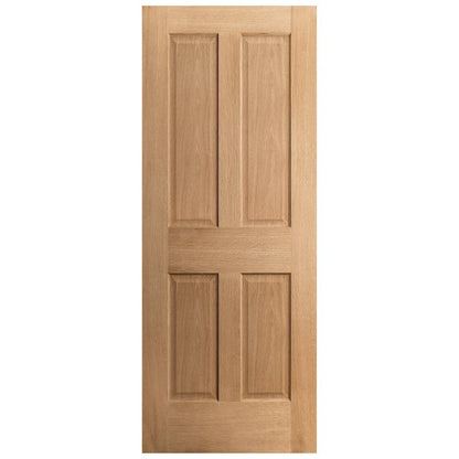 B-Grade Oak Internal Unfinished Traditional Victorian 4 Panel FD30 Fire Door (124013)
