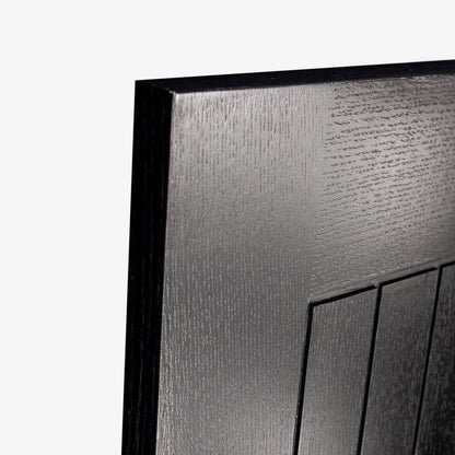 B-Grade Black Internal Fully Finished Oak Farley 1 Light Offset Clear Glass Door (124070)