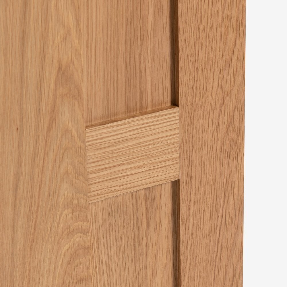 B-Grade Oak Internal Fully Finished Stamford 4P 1L Clear Glass Door (124108)