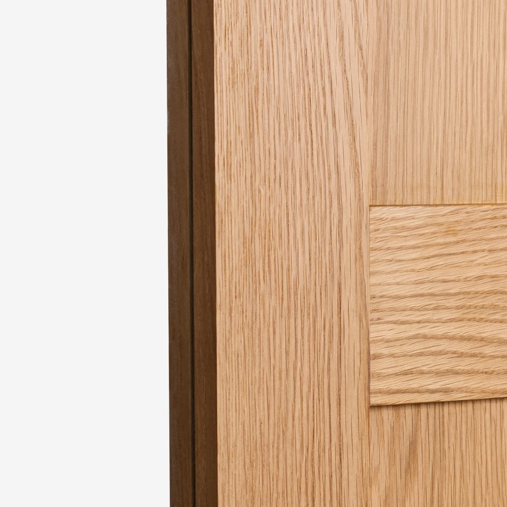 B-Grade Oak Internal Fully Finished Stamford 4P 1L Clear Glass Door (124108)