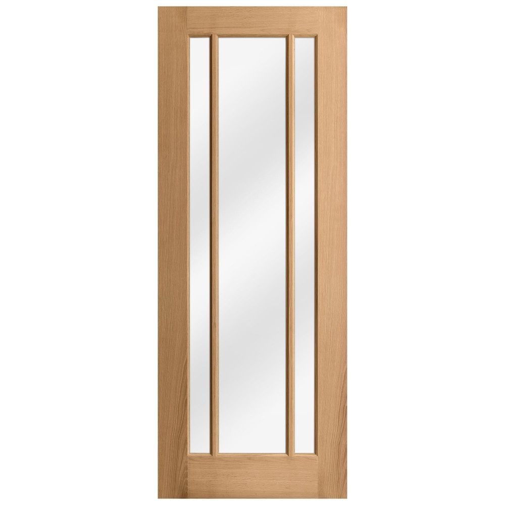 B-Grade Oak Internal Unfinished Toledo 3L Clear Glass Door (124109)