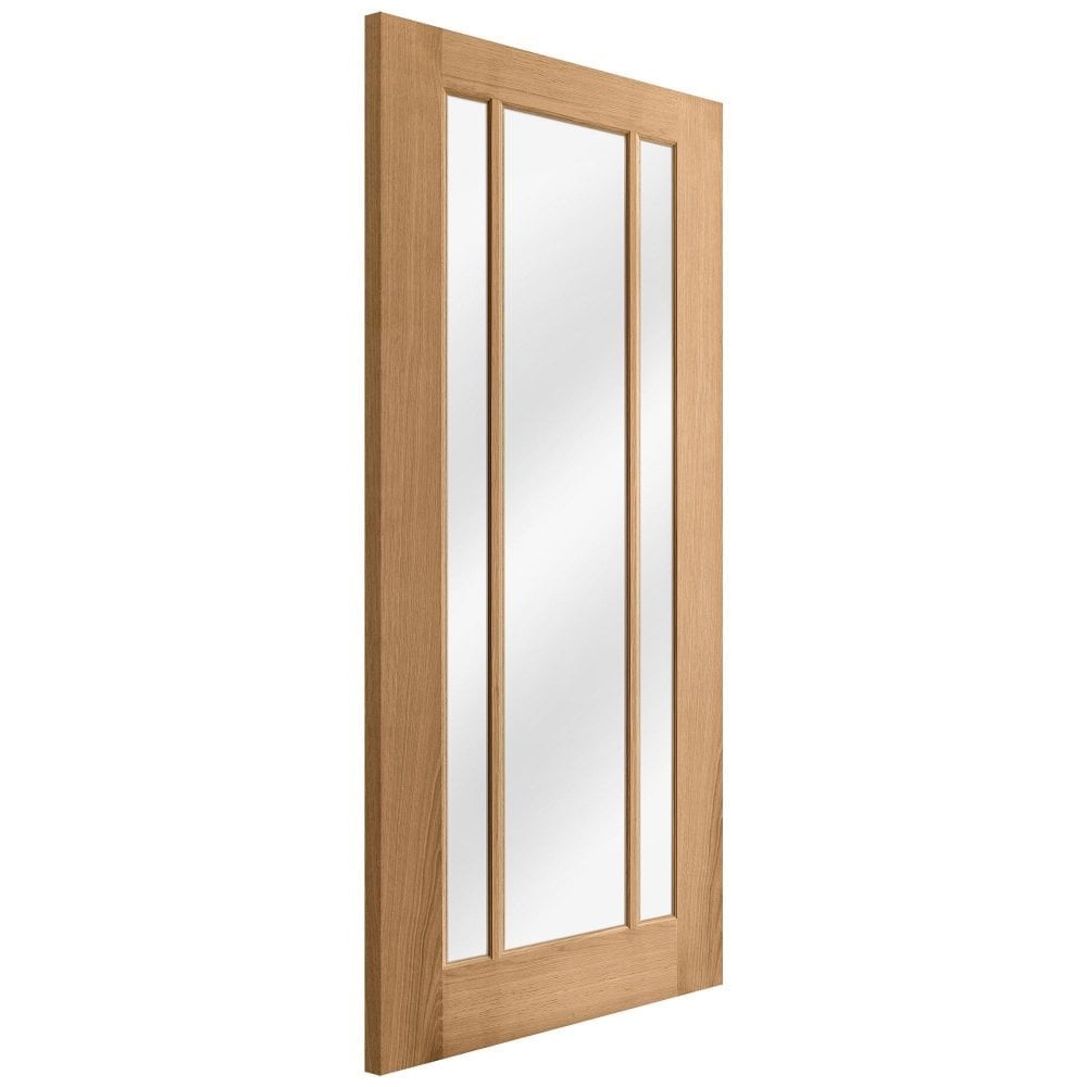 B-Grade Oak Internal Unfinished Toledo 3L Clear Glass Door (124109)
