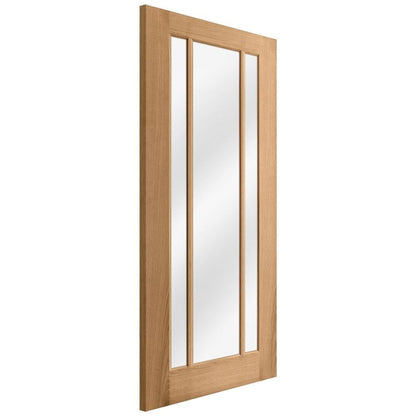 B-Grade Oak Internal Unfinished Toledo 3L Clear Glass Door (124109)