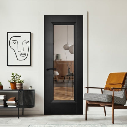 B-Grade Black Internal Fully Finished Elegance Lancaster 1 Light Clear Glass Door (124121)