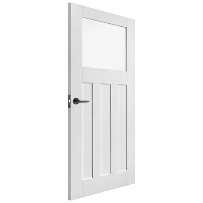 B-Grade White Internal Primed 1930's DX 1 Light Clear Glass Door (124123)