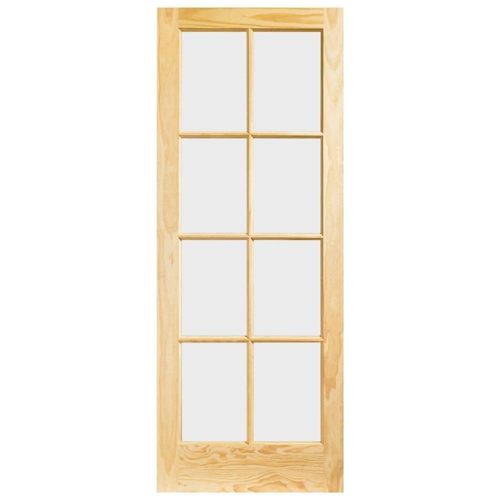 B-Grade Clear Pine Internal Unfinished SA 8 Obscure Glass Door (124125)