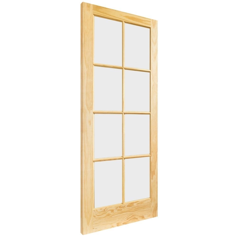 B-Grade Clear Pine Internal Unfinished SA 8 Obscure Glass Door (124125)
