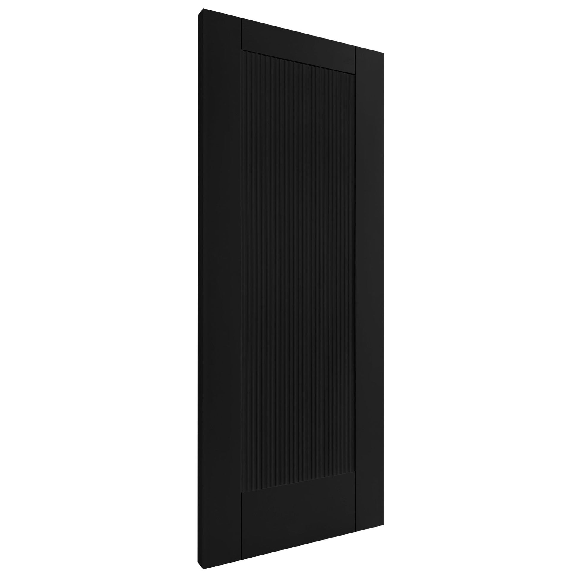Black Internal Fully Finished Fluted Pattern 10 Panelled Door (124133)