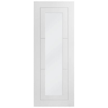B-Grade White Internal Primed Temple 1 Light Clear Glass Door (124139)