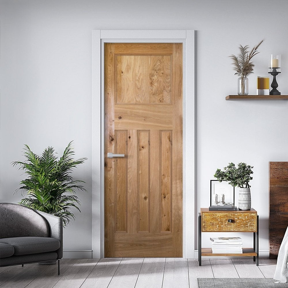 B-Grade Internal Rustic Oak Fully Finished 1930's DX Door (124141)