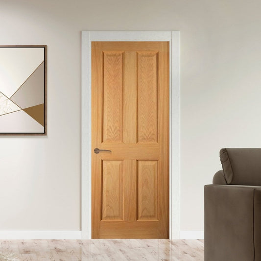 B-Grade Oak Internal Fully Finished 4 Panel Oregon Door (124146)