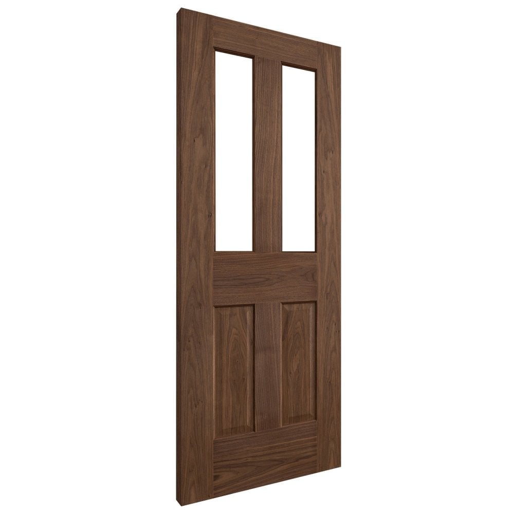 B-Grade Internal Walnut Fully Finished 2 Light Victorian Door (124148)