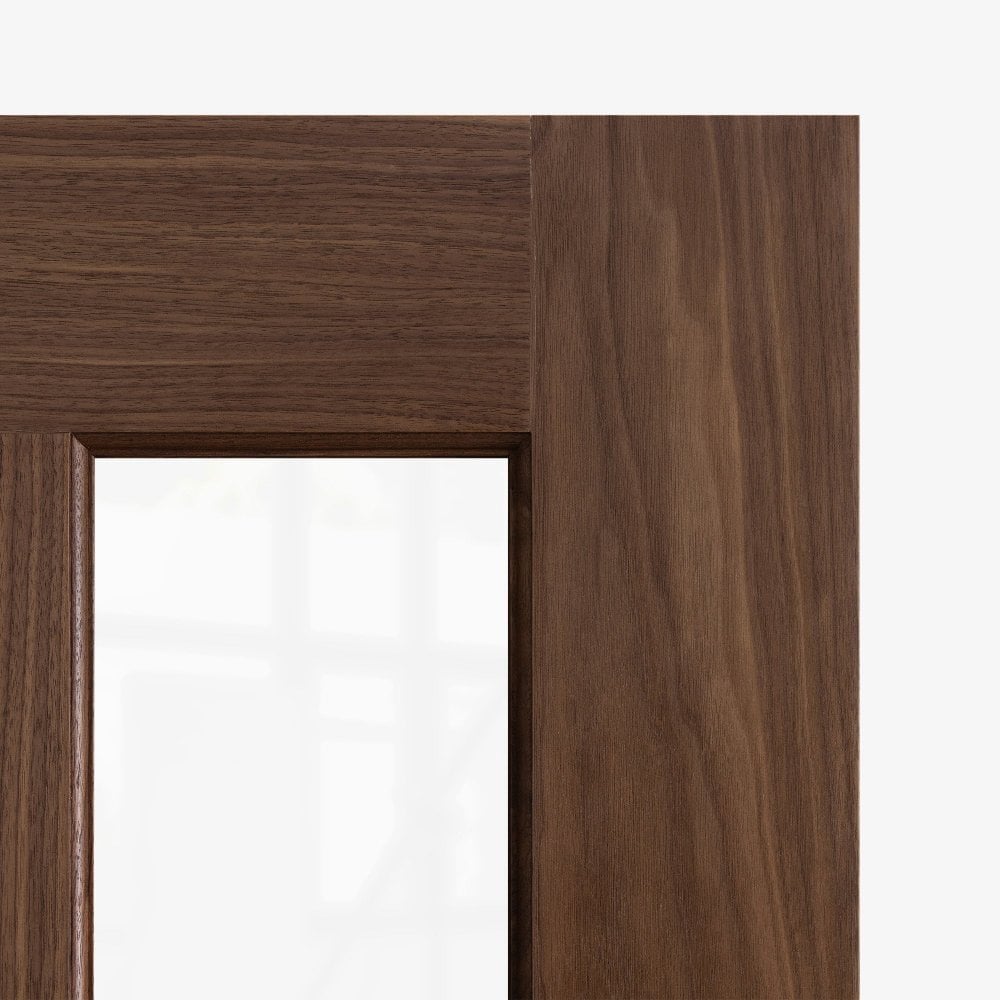 B-Grade Internal Walnut Fully Finished 2 Light Victorian Door (124148)