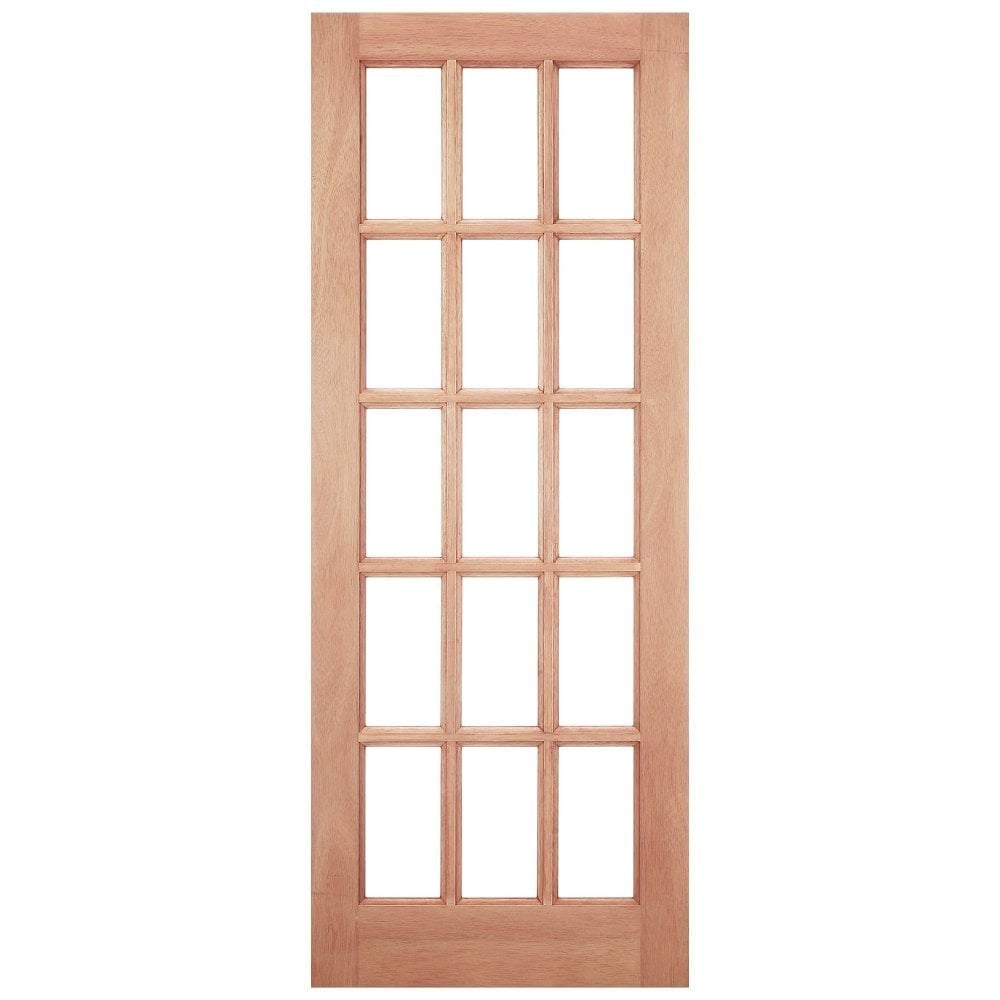 B-Grade Hardwood External Unfinished SA 15 Light Unglazed Door (124149)