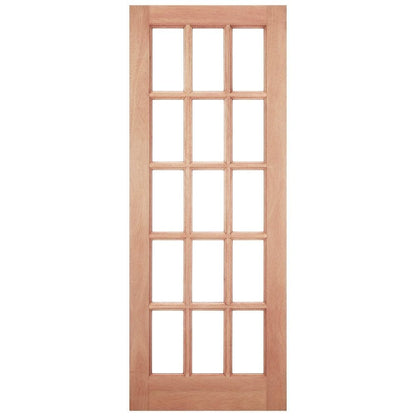 B-Grade Hardwood External Unfinished SA 15 Light Unglazed Door (124149)